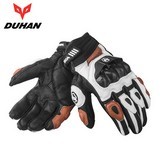 Genuine Goat Skin Carbon Fiber Full Finger Gloves Outdoor Sports Motorcycle Dirt Bicycle